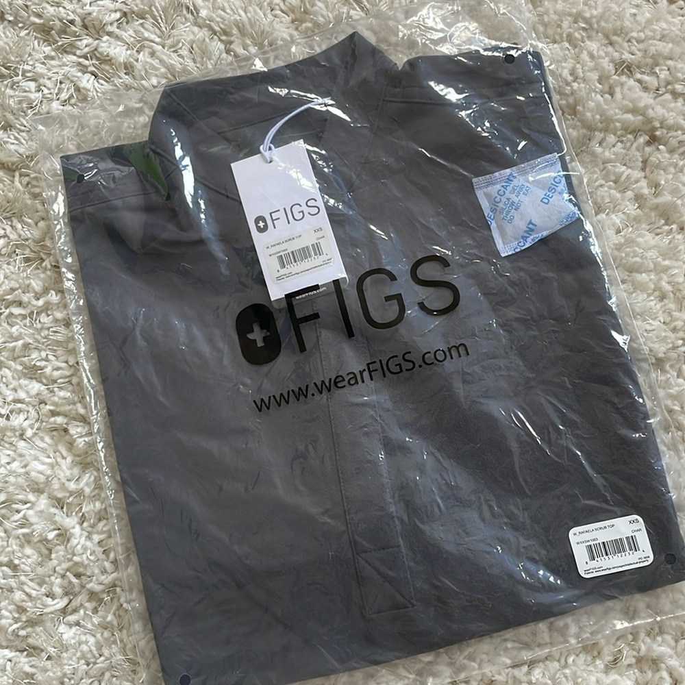 Figs charcoal Rafaela top XXS